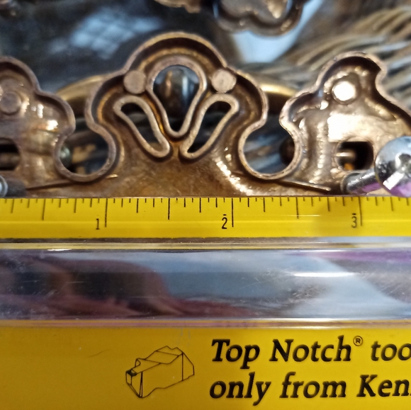 Vintage brass French American Dresser pulls - Picture 13 of 16